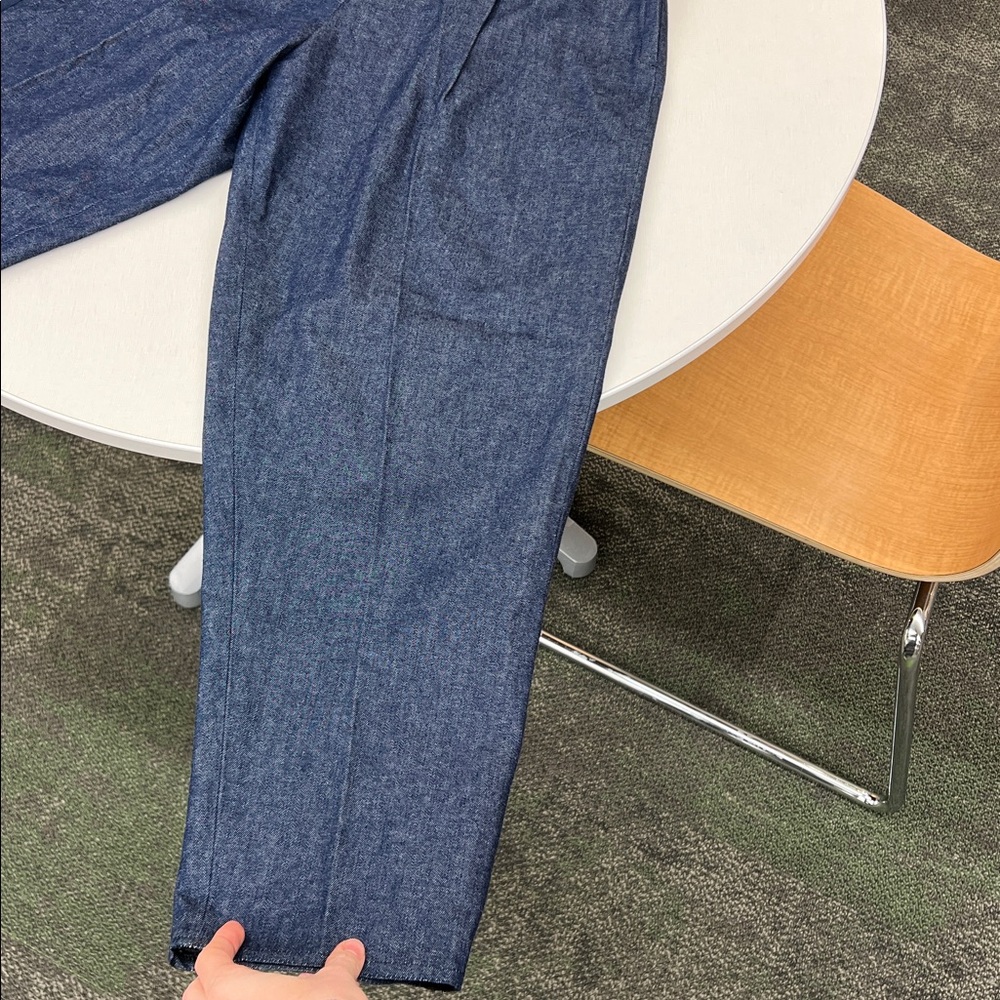 RARE vintage Helen Storey made in England artsy high waisted zippered jeans L - Picture 8 of 11
